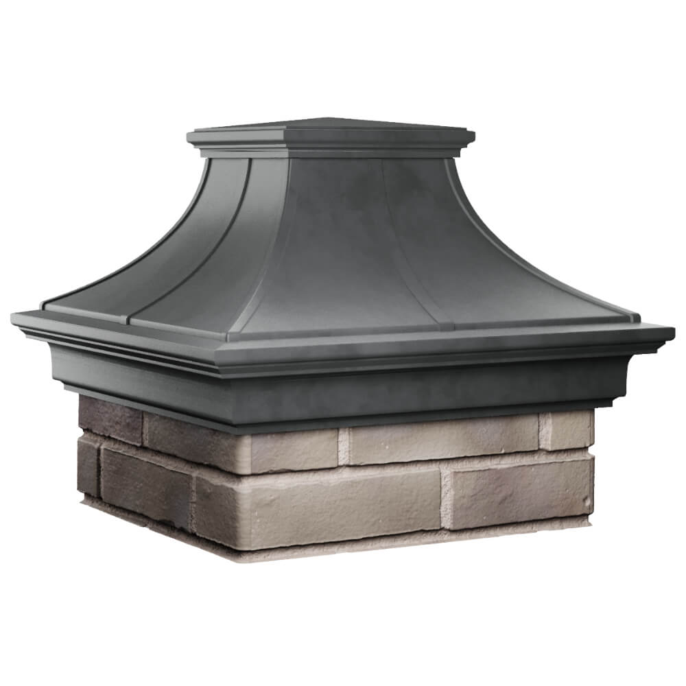 Колпак Zking Монблан Премиум Серый на столб 1.5х1.5 кирпича (385х385мм) в Кириши фото