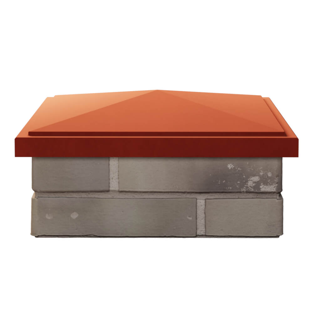 Колпак Zking БонаМоно Красный на столб 1.5х1.5 кирпича (385х385, 400х400мм) Кириши фото