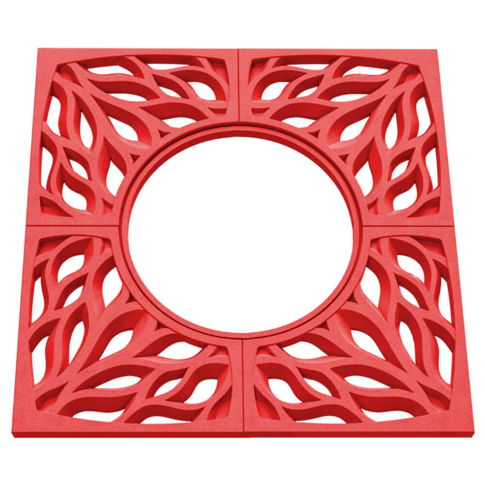 Приствольная решетка для дерева ZKING CRUST 1.2х1.2м Красная в Кириши фото