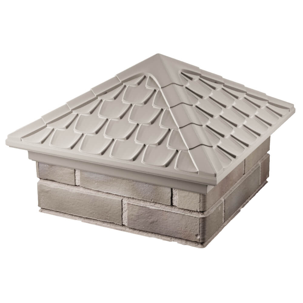 Колпак Zking Эльбрус Бежевый на столб 1.5х1.5 кирпича (385х385мм) в Кириши фото