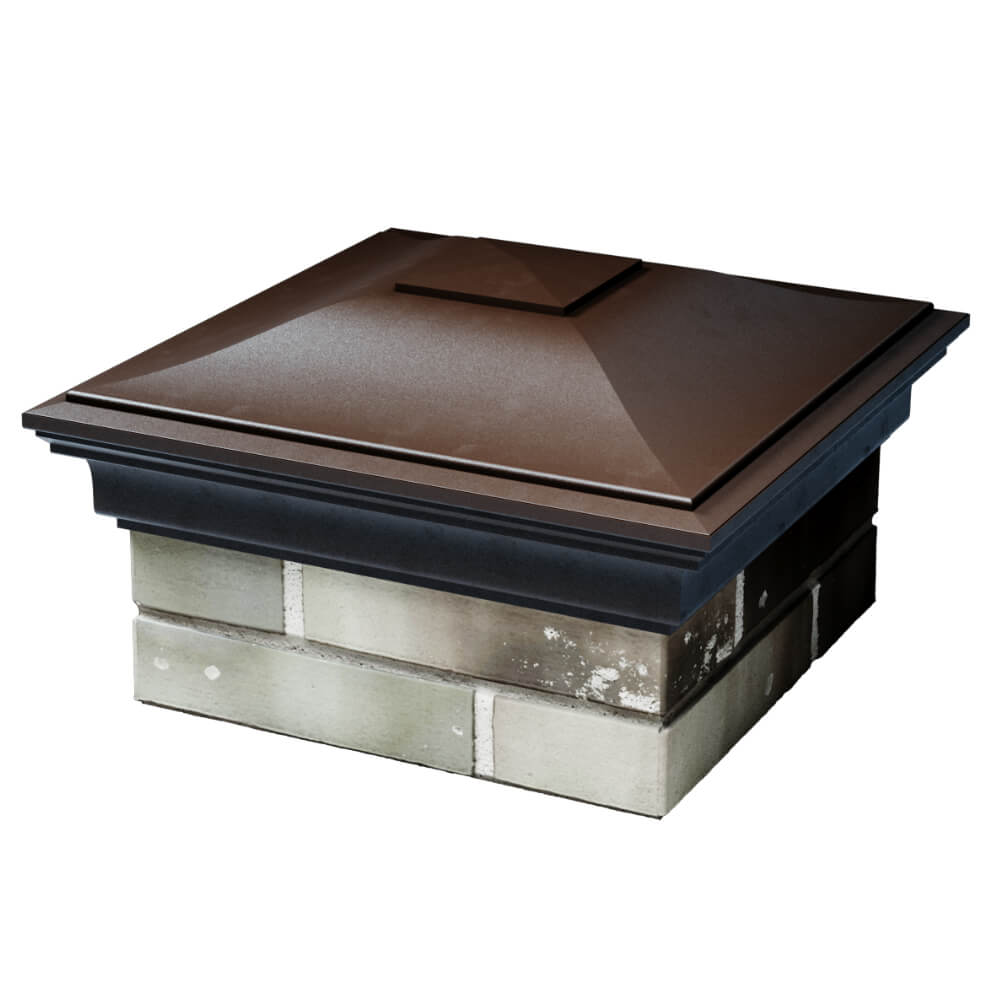 Колпак Zking Монблан Коричневый на столб 1.5х1.5 кирпича (385х385мм) в Кириши фото