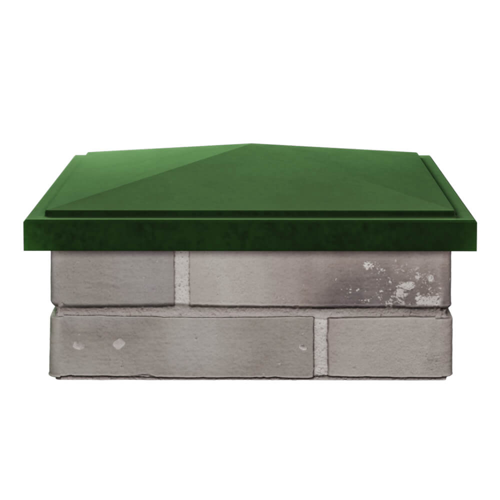 Колпак Zking БонаМоно Зеленый на столб 1.5х1.5 кирпича (385х385, 400х400мм) Кириши фото