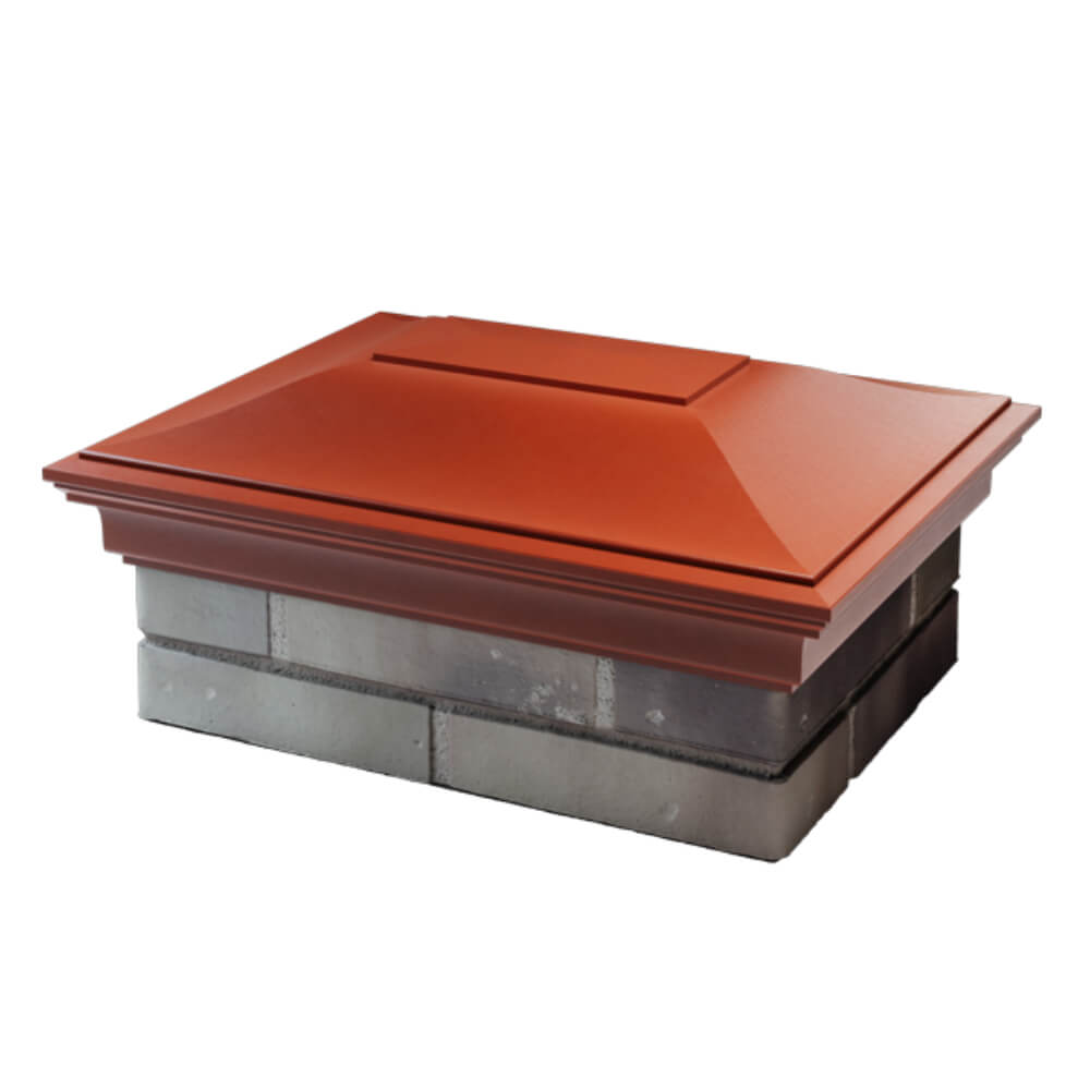 Колпак Zking Монблан Красный на столб 2х1.5 кирпича (515х385мм) в Кириши фото