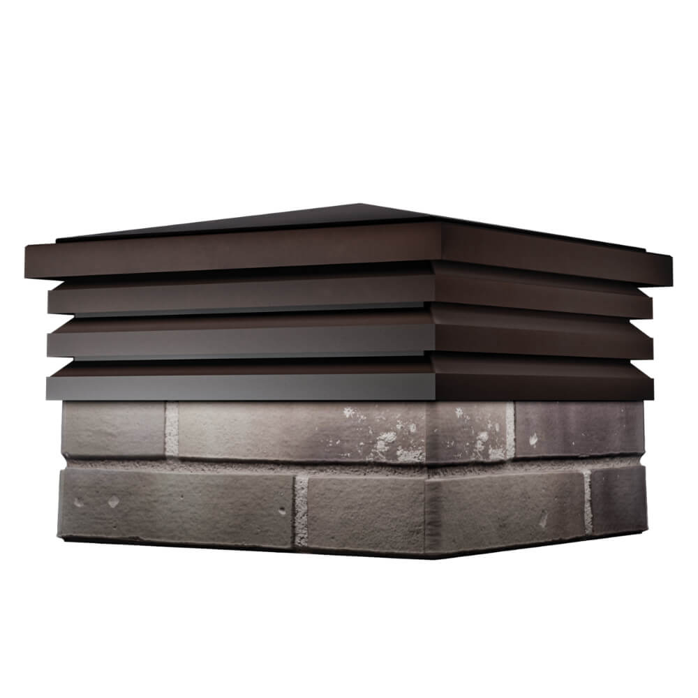 Колпак Zking Бона ХайТек Коричневый на столб 1.5х1.5 кирпича (385х385мм) в Кириши фото