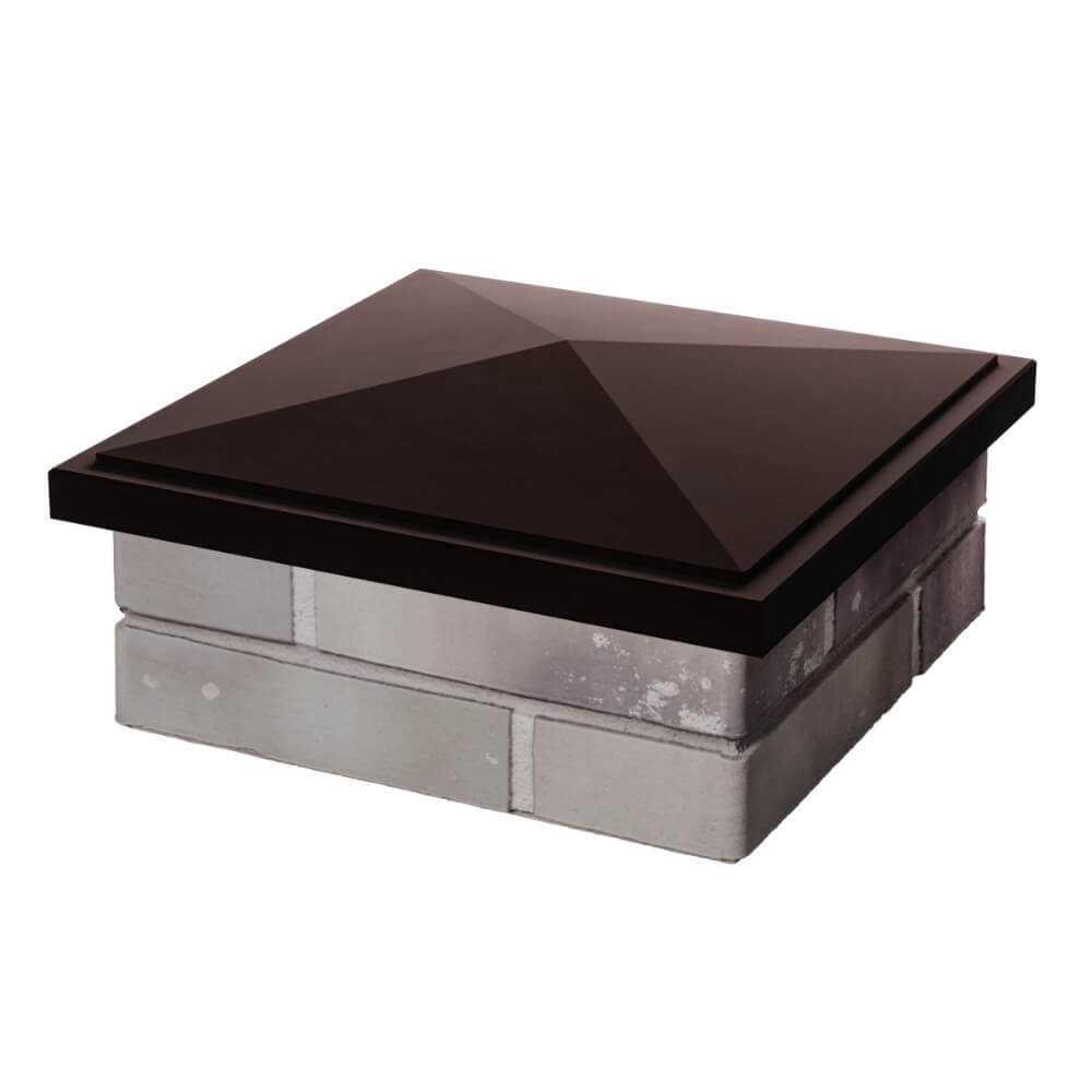 Колпак Zking БонаМоно Коричневый на столб 1.5х1.5 кирпича (385х385, 400х400мм) в Кириши фото