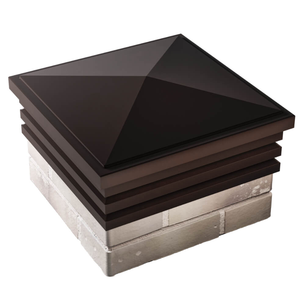 Колпак Zking Бона ХайТек Коричневый на столб 1.5х1.5 кирпича (385х385мм) в Кириши фото