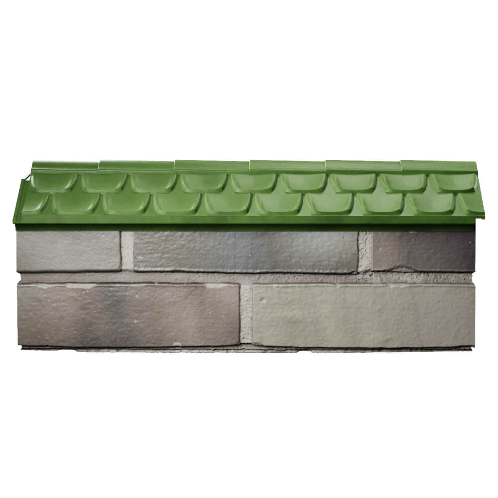 Парапет Zking Эльбрус Зеленый с посадкой на 0.5 кирпича (130мм) в Кириши фото
