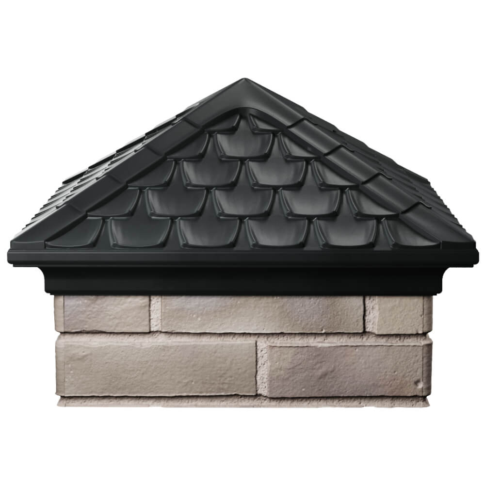 Колпак Zking Эльбрус Черный на столб 1.5х1.5 кирпича (385х385мм) Кириши фото