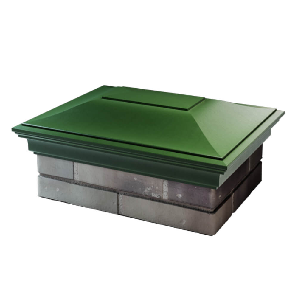 Колпак Zking Монблан Зеленый на столб 2х1.5 кирпича (515х385мм) в Кириши фото