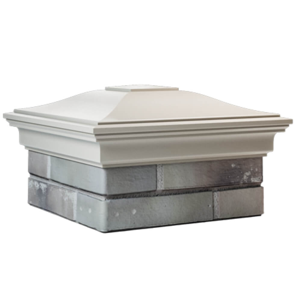 Колпак Zking Монблан Бежевый на столб 1.5х1.5 кирпича (385х385мм) в Кириши фото