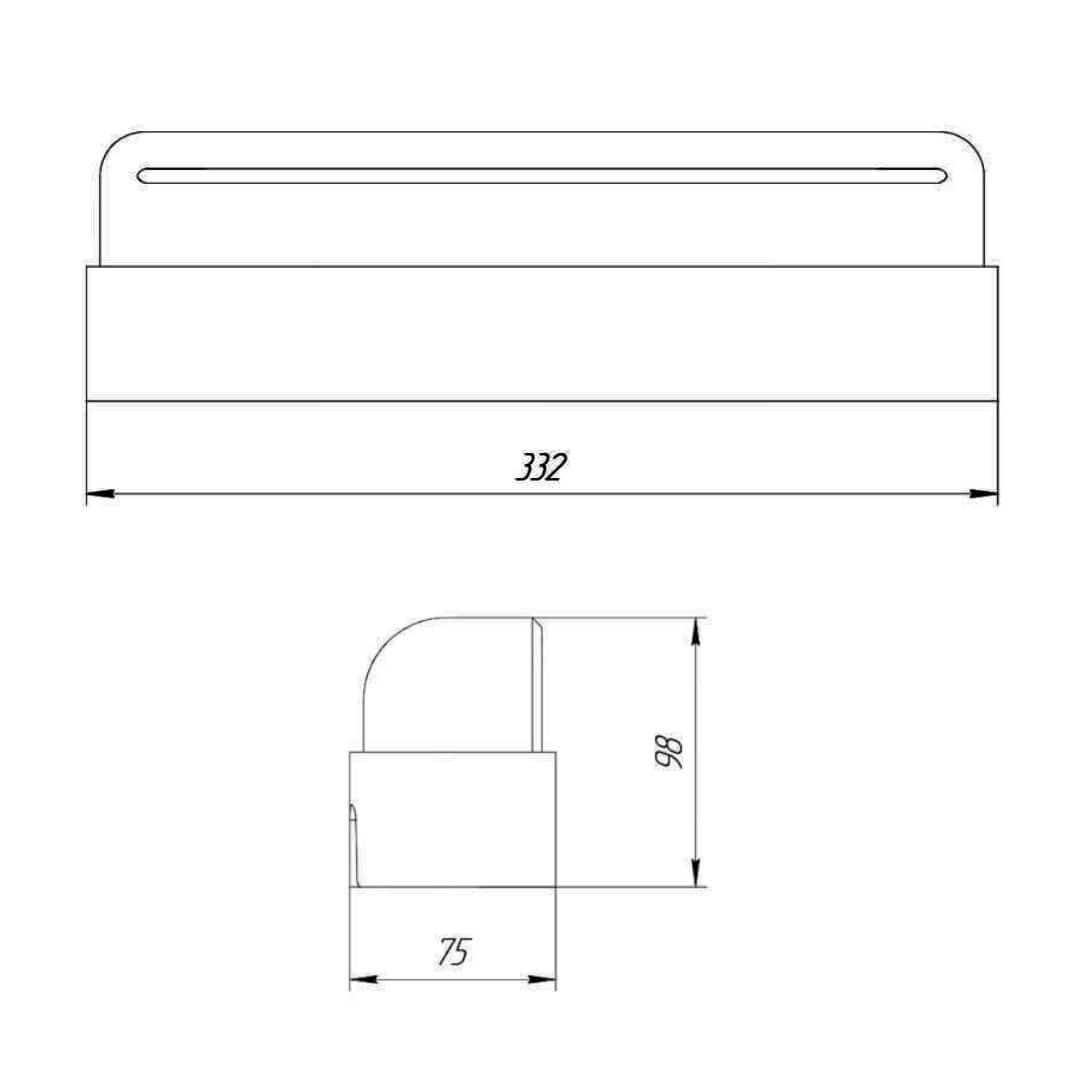 LED Светильник для шаговой плиты STONE Светлая Галька 330х75х98мм в Кириши фото