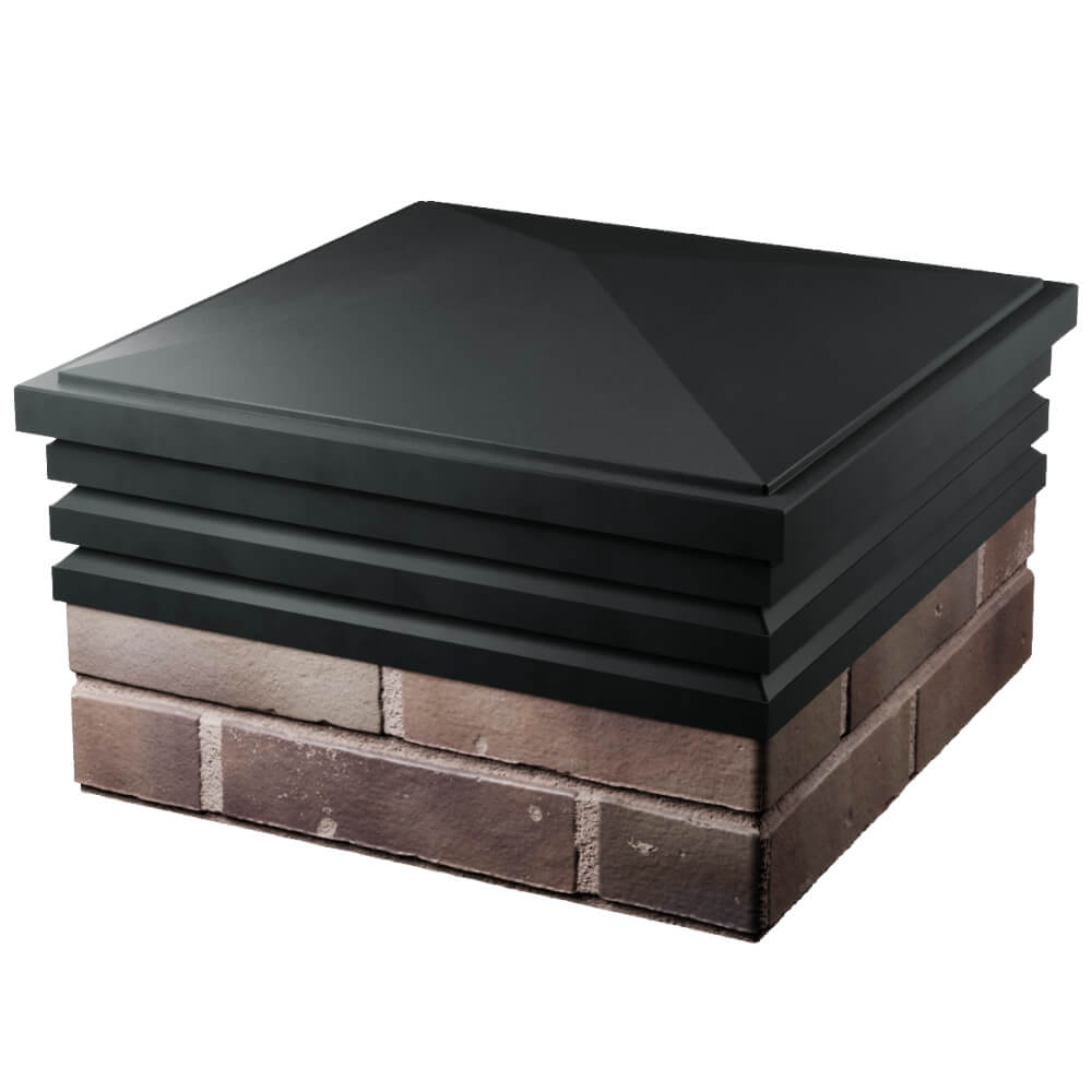 Колпак Zking Бона ХайТек Черный на столб 2х2 кирпича (513х513мм) в Кириши фото