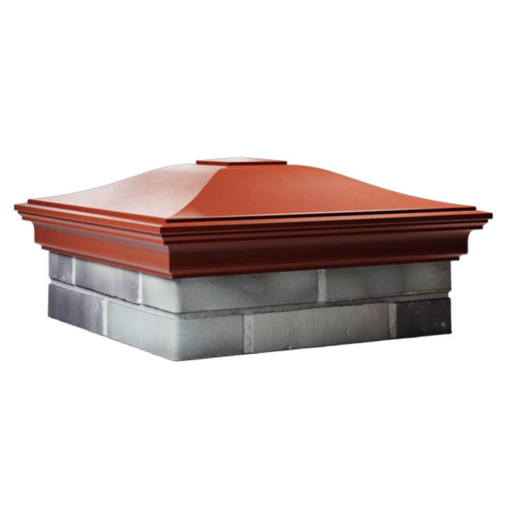 Колпак Zking Монблан Красный на столб 2х2 кирпича (515х515мм) в Кириши фото