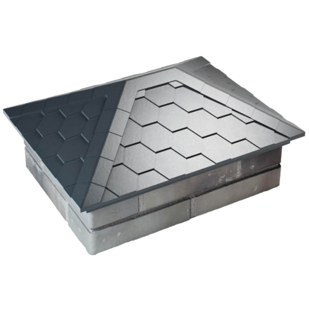 Колпак Zking Эверест Серый на столб 2х1.5 кирпича (520х390мм) Кириши фото