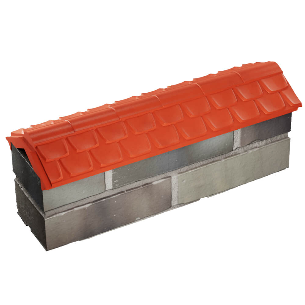 Парапет Zking Эльбрус Красный с посадкой на 0.5 кирпича (130мм) в Кириши фото