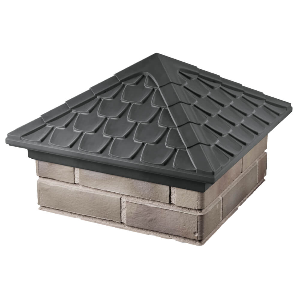 Колпак Zking Эльбрус Серый на столб 1.5х1.5 кирпича (385х385мм) в Кириши фото