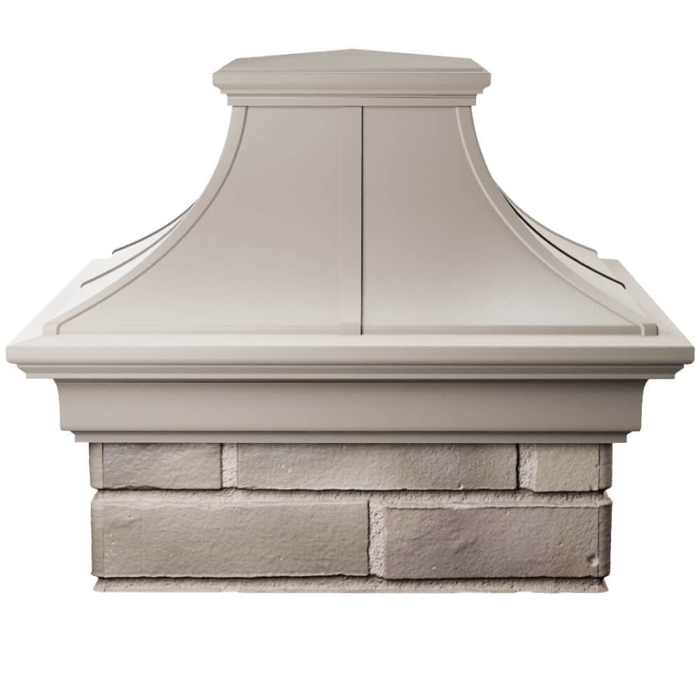 Колпак Zking Монблан Премиум Бежевый на столб 1.5х1.5 кирпича (385х385мм) Кириши фото