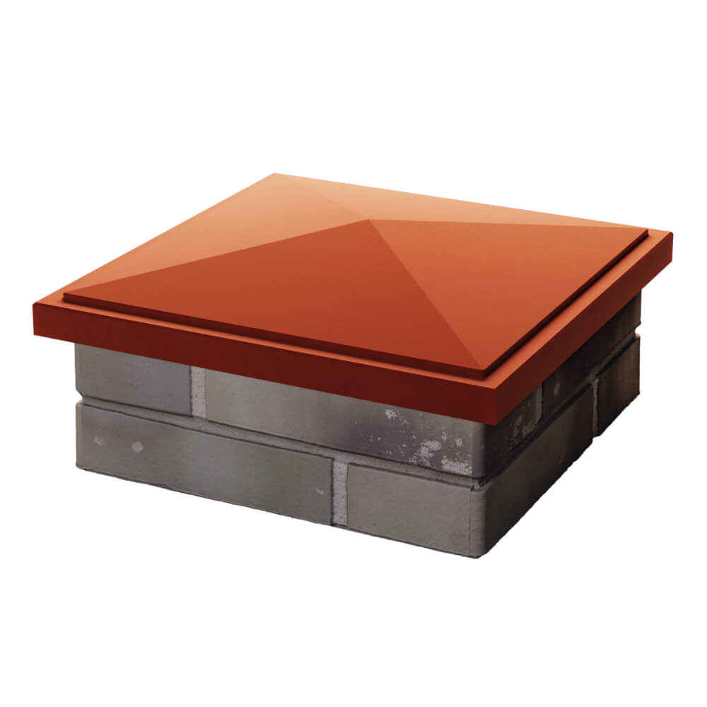 Колпак Zking БонаМоно Красный на столб 1.5х1.5 кирпича (385х385, 400х400мм) в Кириши фото