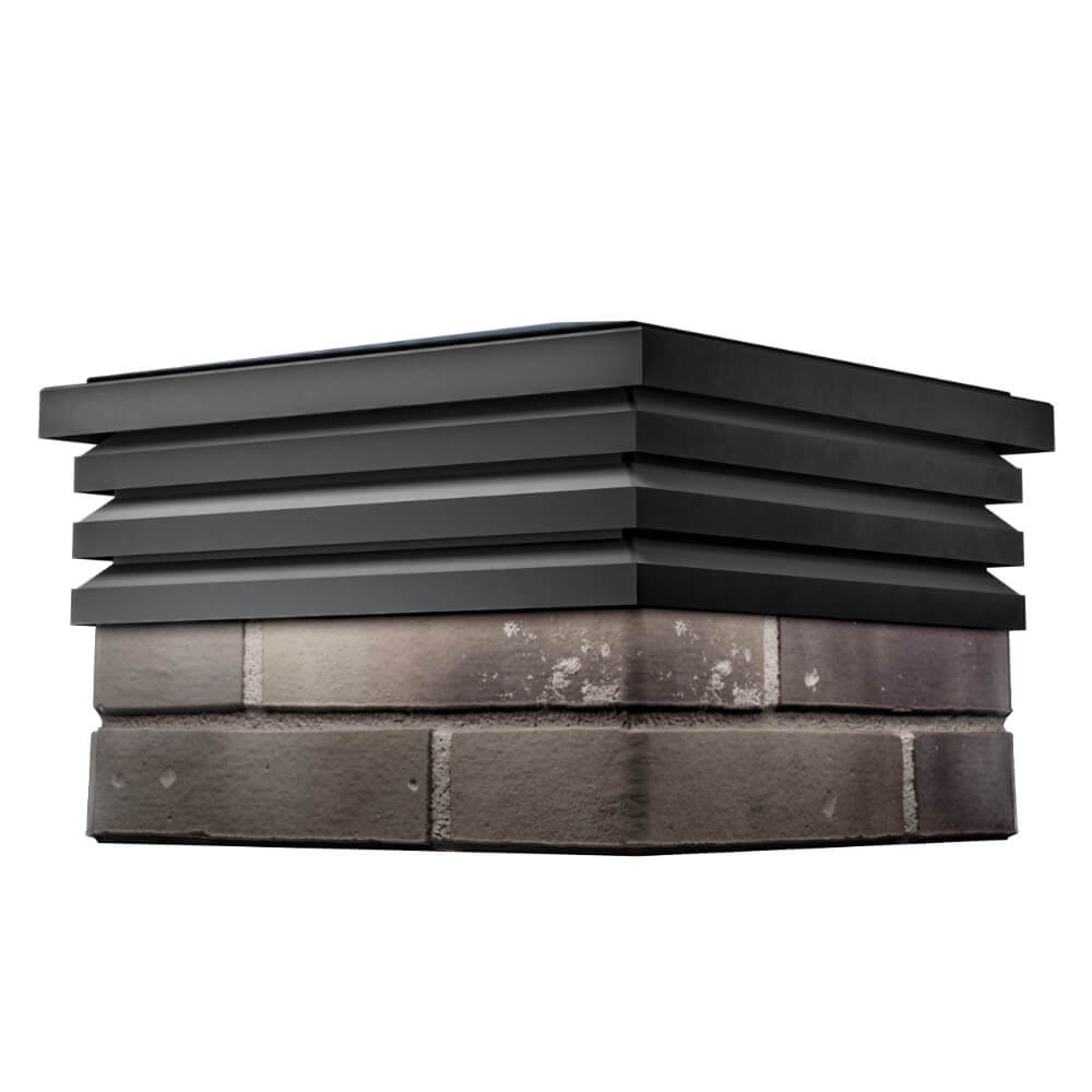 Колпак Zking Бона ХайТек Черный на столб 1.5х1.5 кирпича (385х385мм) в Кириши фото