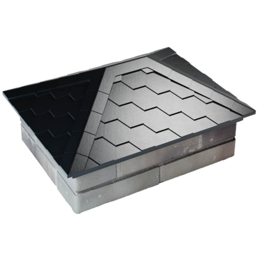 Колпак Zking Эверест Черный на столб 2х1.5 кирпича (520х390мм) Кириши фото