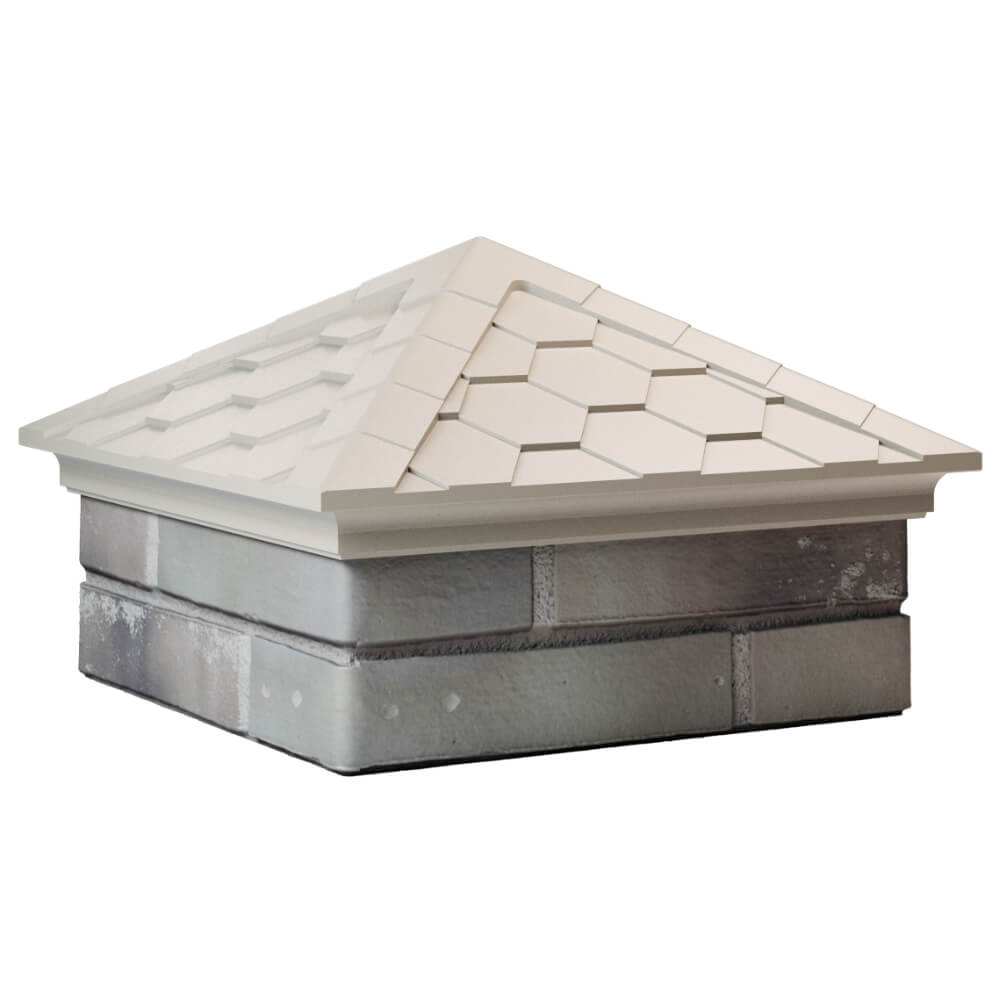 Колпак Zking Эверест Бежевый на столб 1.5х1.5 кирпича (390х390мм) в Кириши фото