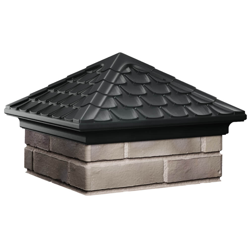 Колпак Zking Эльбрус Черный на столб 1.5х1.5 кирпича (385х385мм) в Кириши фото