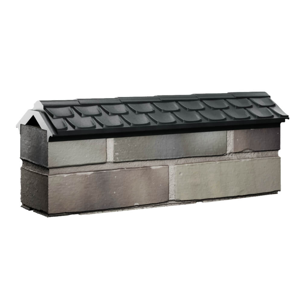 Парапет Zking Эльбрус Черный с посадкой на 0.5 кирпича (130мм) Кириши фото