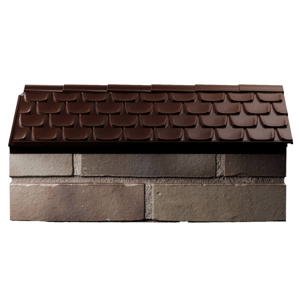 Парапет Zking Эльбрус Коричневый с посадкой на 1 кирпич (255мм) в Кириши фото