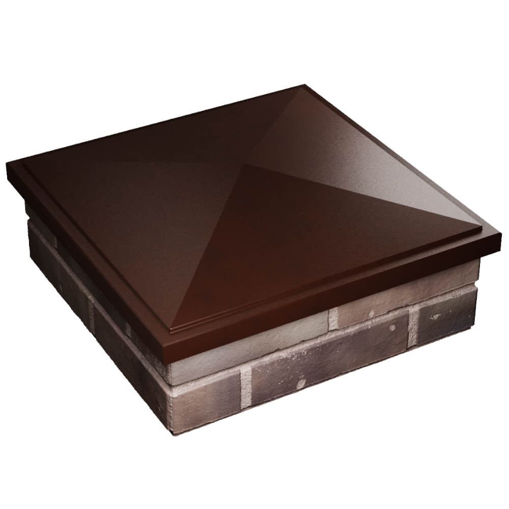 Колпак Zking БонаМоно Коричневый на столб 2х2 кирпича (515х515, 530х530мм) в Кириши фото