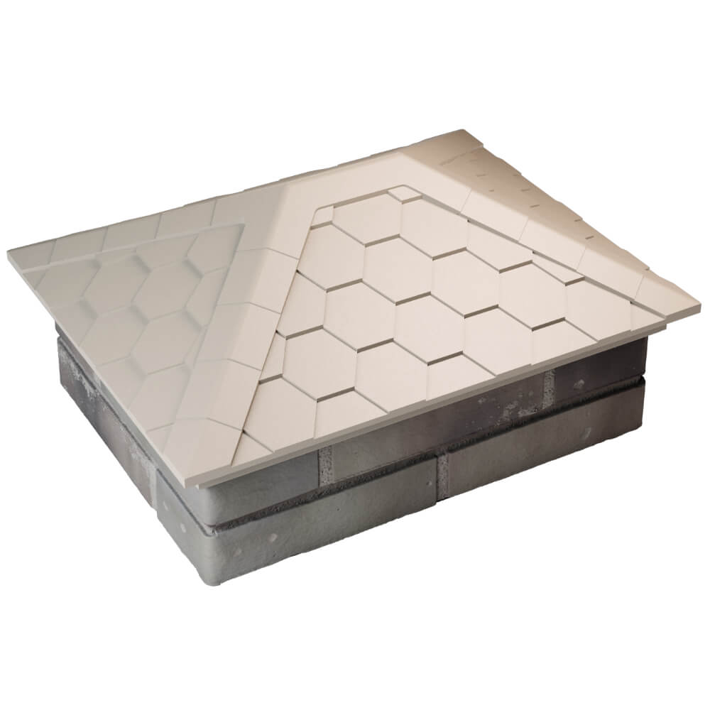 Колпак Zking Эверест Бежевый на столб 2х1.5 кирпича (520х390мм) Кириши фото