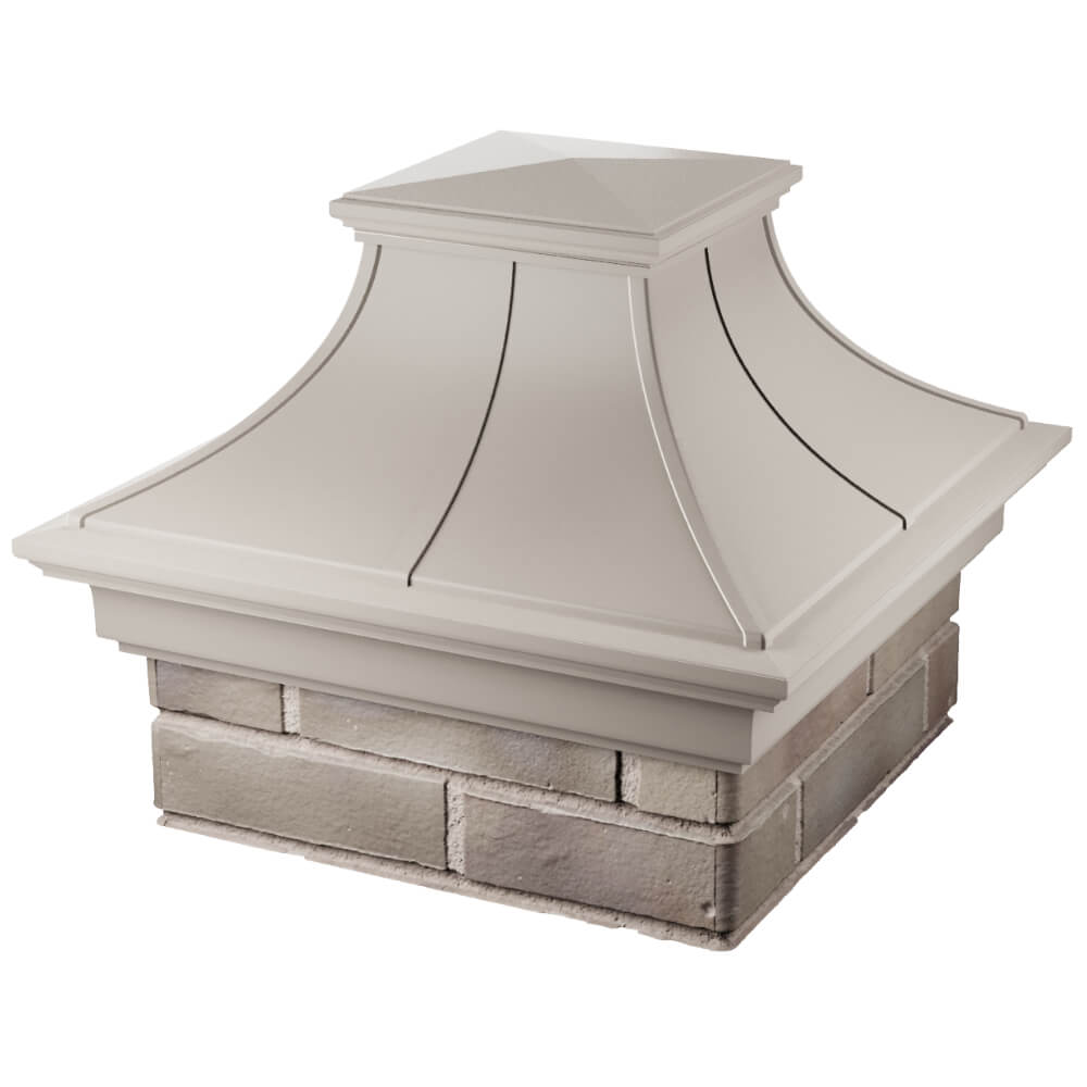 Колпак Zking Монблан Премиум Бежевый на столб 1.5х1.5 кирпича (385х385мм) в Кириши фото