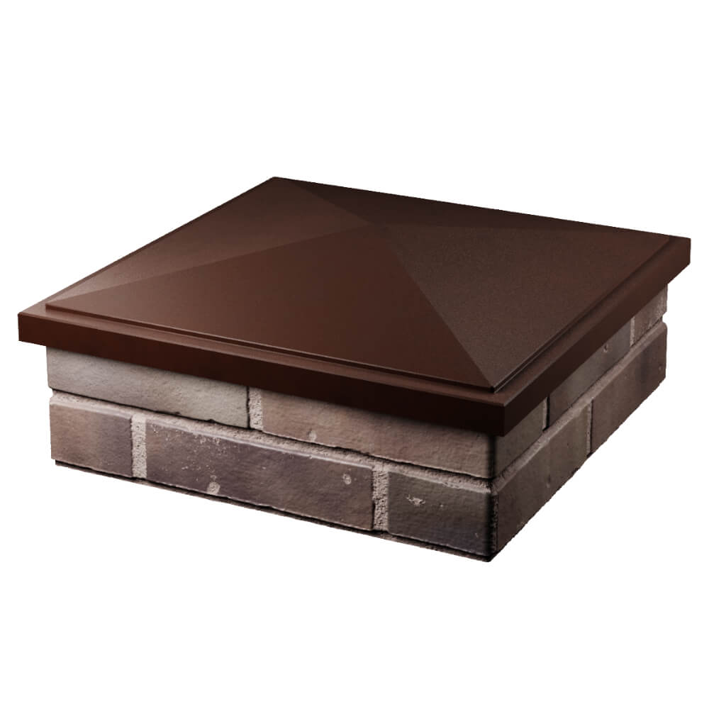 Колпак Zking БонаМоно Коричневый на столб 2х2 кирпича (515х515, 530х530мм) в Кириши фото