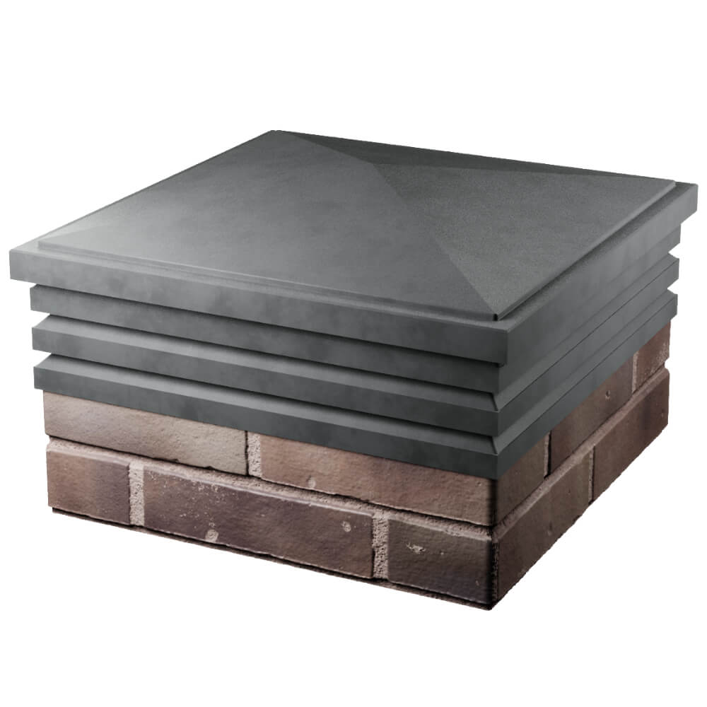 Колпак Zking Бона ХайТек Серый на столб 2х2 кирпича (513х513мм) в Кириши фото