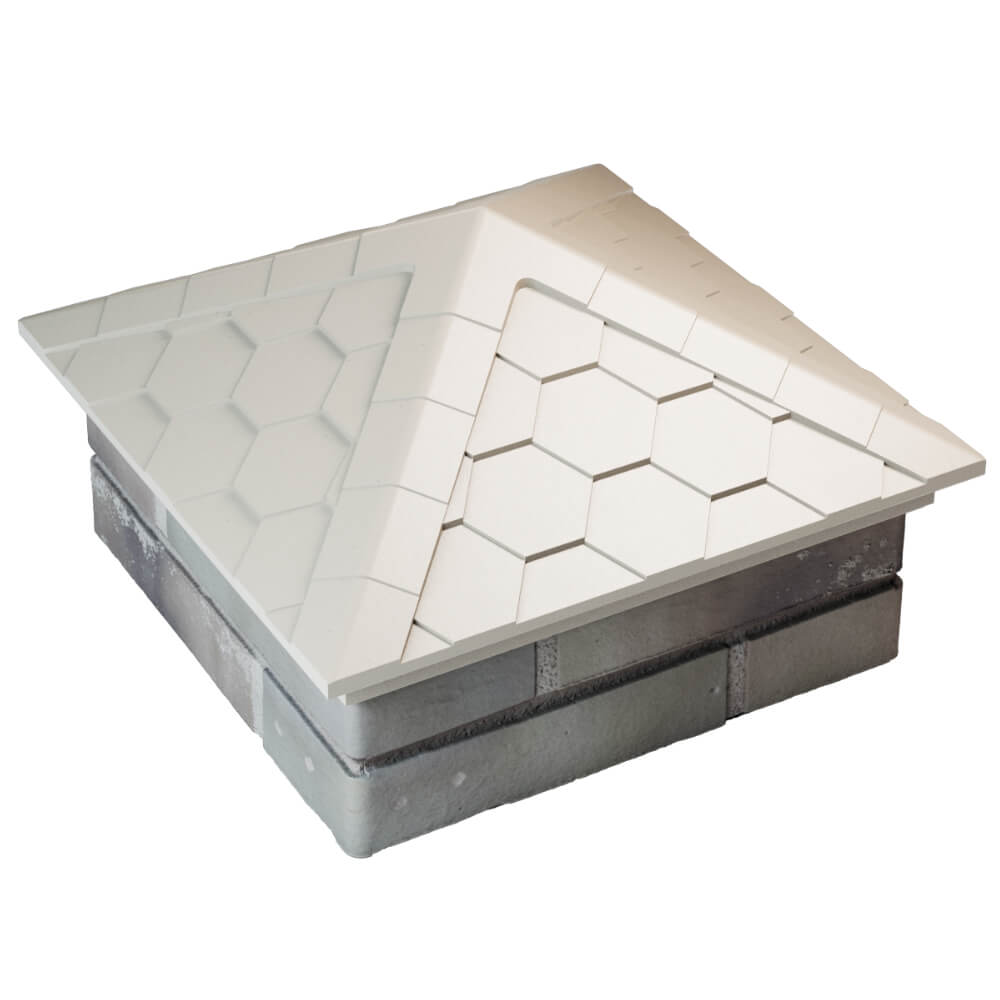 Колпак Zking Эверест Бежевый на столб 1.5х1.5 кирпича (390х390мм) в Кириши фото