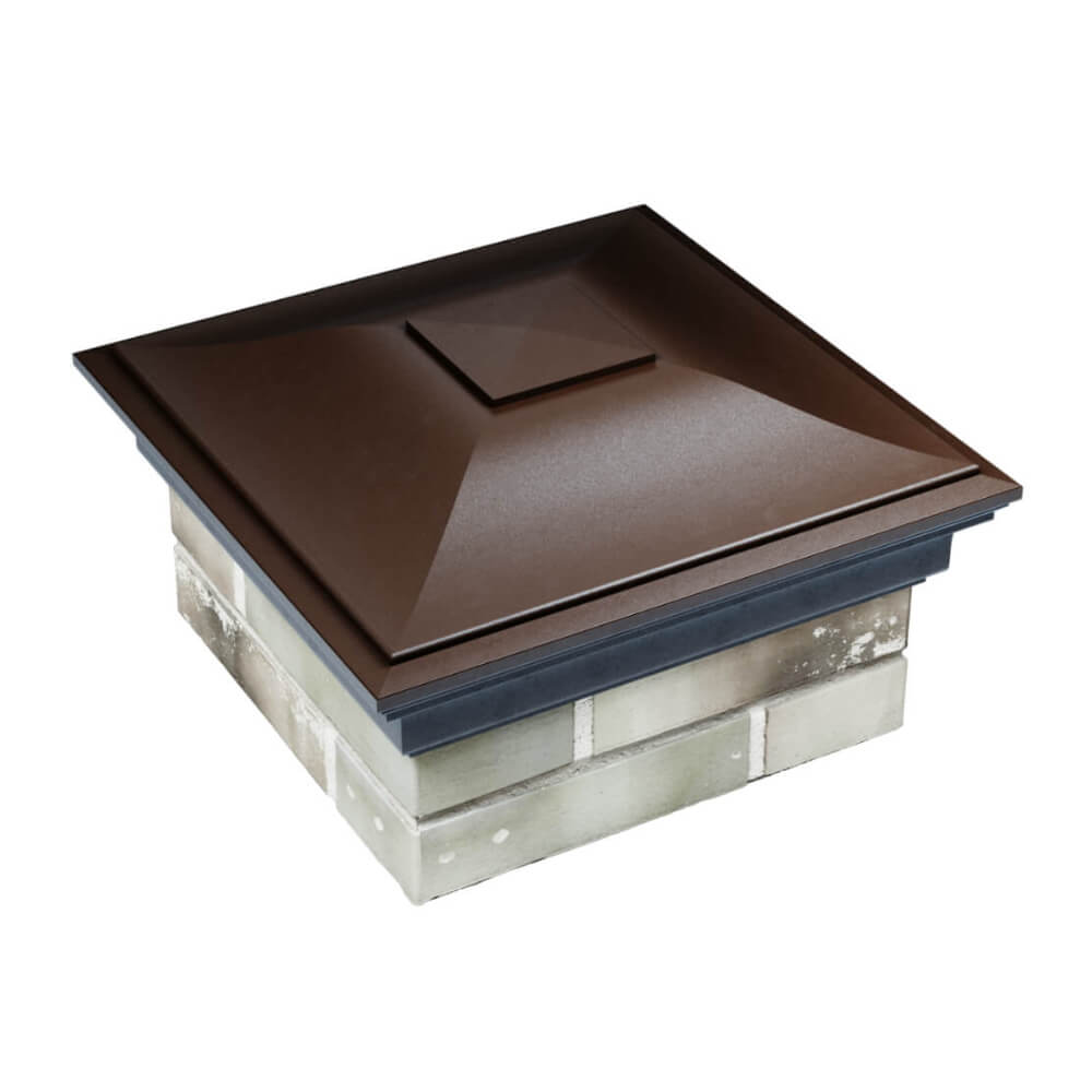 Колпак Zking Монблан Коричневый на столб 1.5х1.5 еврокирпича 0.7НФ (355х355мм) в Кириши фото