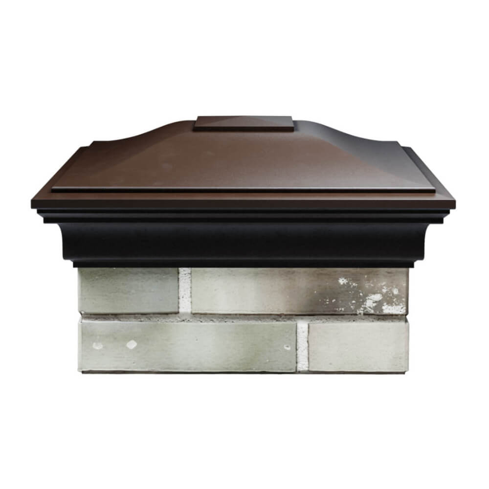 Колпак Zking Монблан Коричневый на столб 1.5х1.5 еврокирпича 0.7НФ (355х355мм) Кириши фото