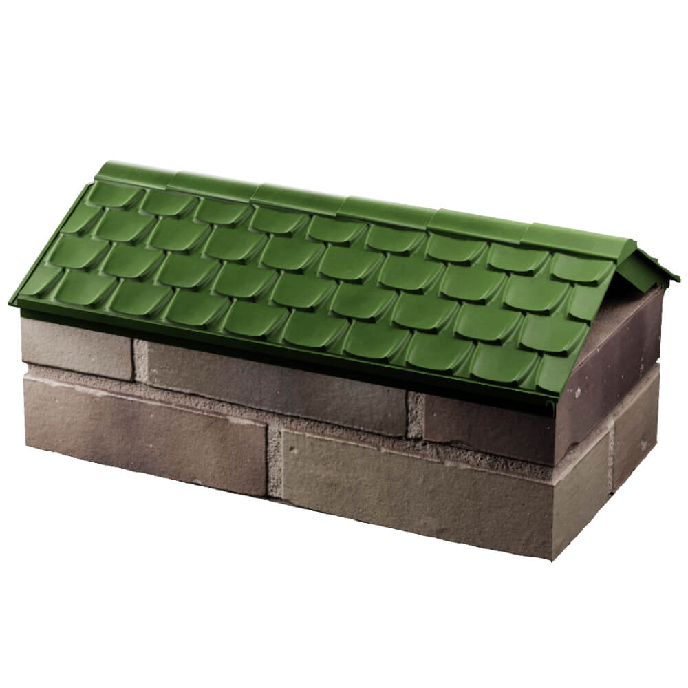 Парапет Zking Эльбрус Зеленый с посадкой на 1 кирпич (255мм) в Кириши фото