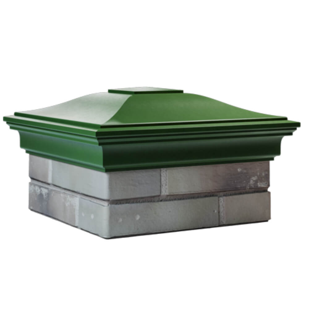 Колпак Zking Монблан Зеленый на столб 1.5х1.5 кирпича (385х385мм) в Кириши фото