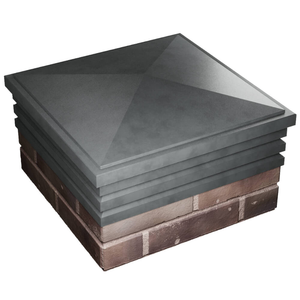 Колпак Zking Бона ХайТек Серый на столб 2х2 кирпича (513х513мм) в Кириши фото