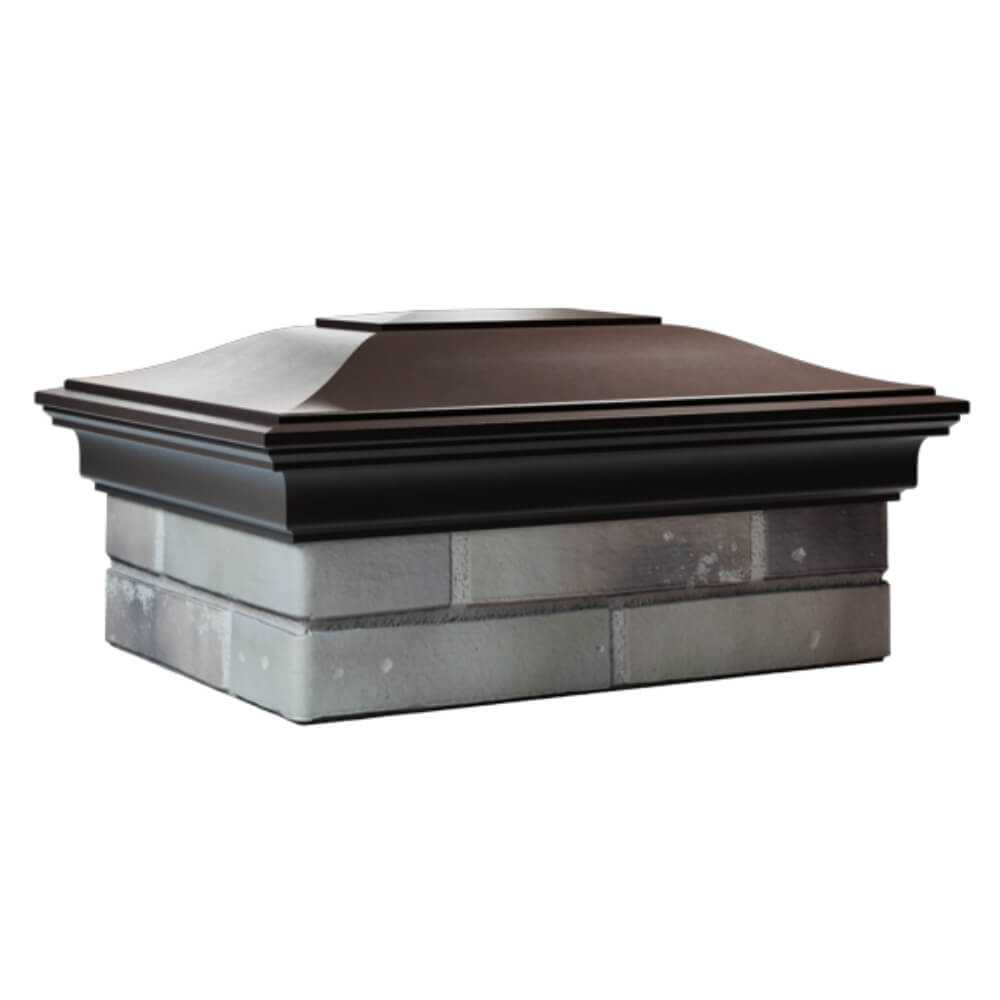 Колпак Zking Монблан Коричневый на столб 2х1.5 кирпича (515х385мм) в Кириши фото