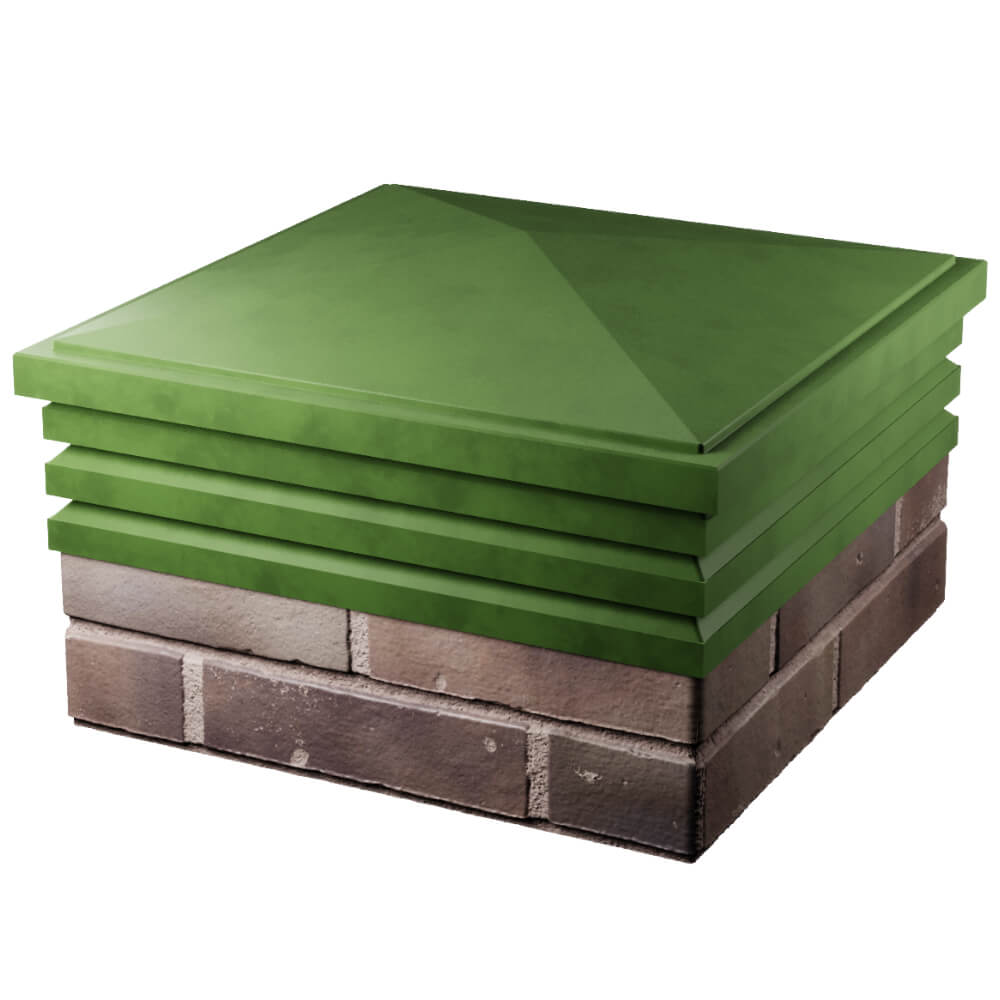 Колпак Zking Бона ХайТек Зеленый на столб 2х2 кирпича (513х513мм) в Кириши фото