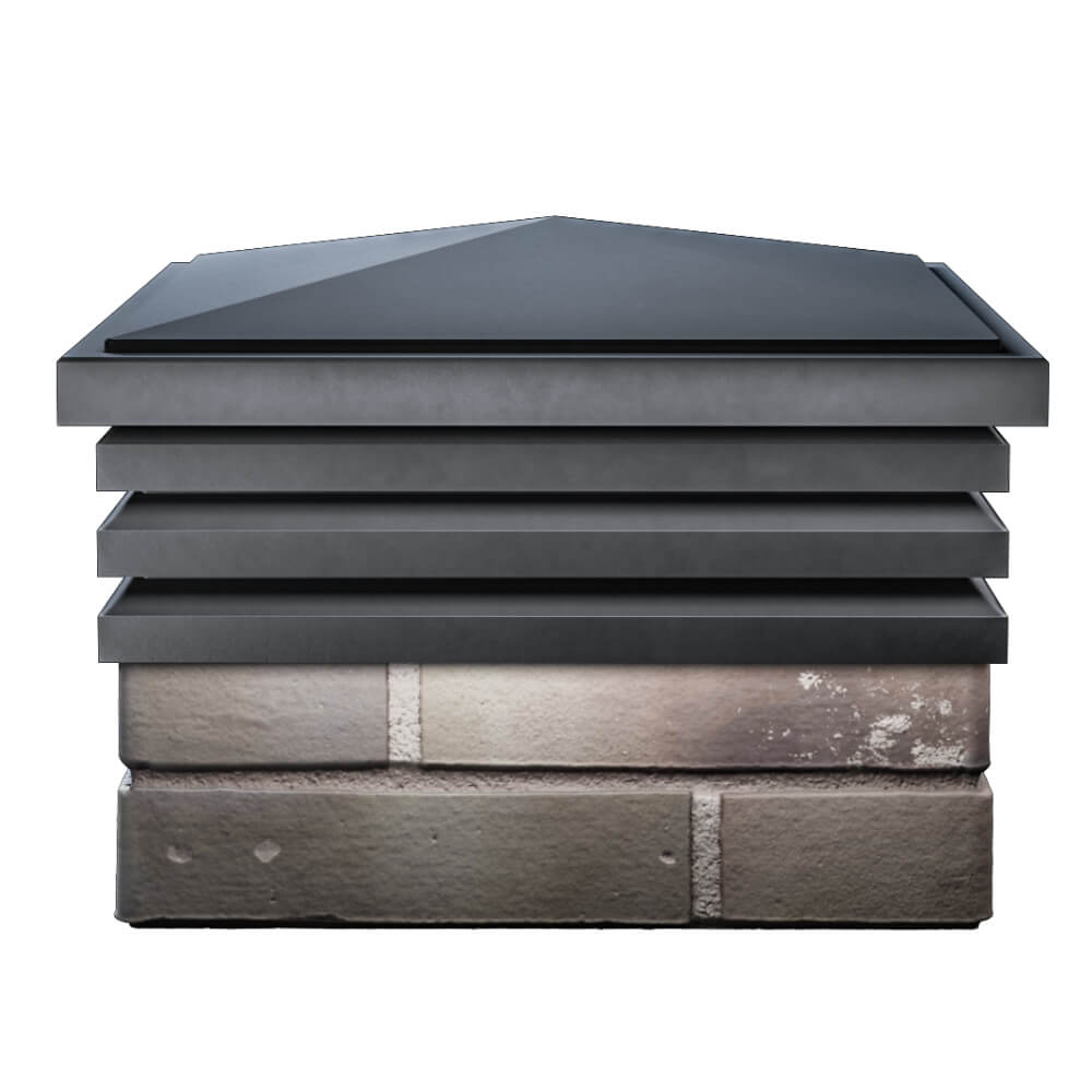 Колпак Zking Бона ХайТек Серый на столб 1.5х1.5 кирпича (385х385мм) Кириши фото