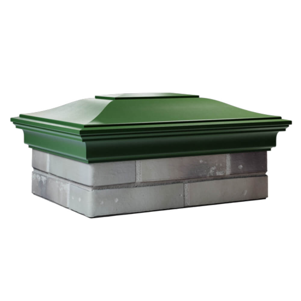 Колпак Zking Монблан Зеленый на столб 2х1.5 кирпича (515х385мм) в Кириши фото