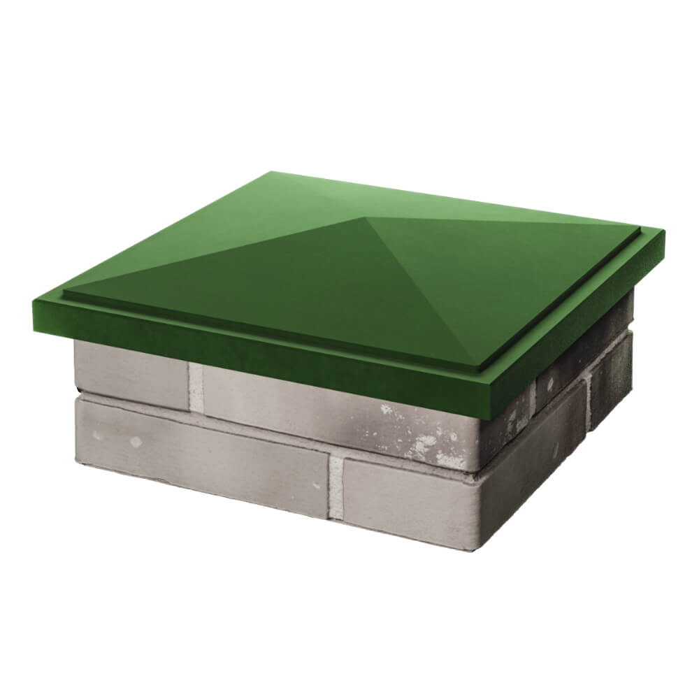 Колпак Zking БонаМоно Зеленый на столб 1.5х1.5 кирпича (385х385, 400х400мм) в Кириши фото