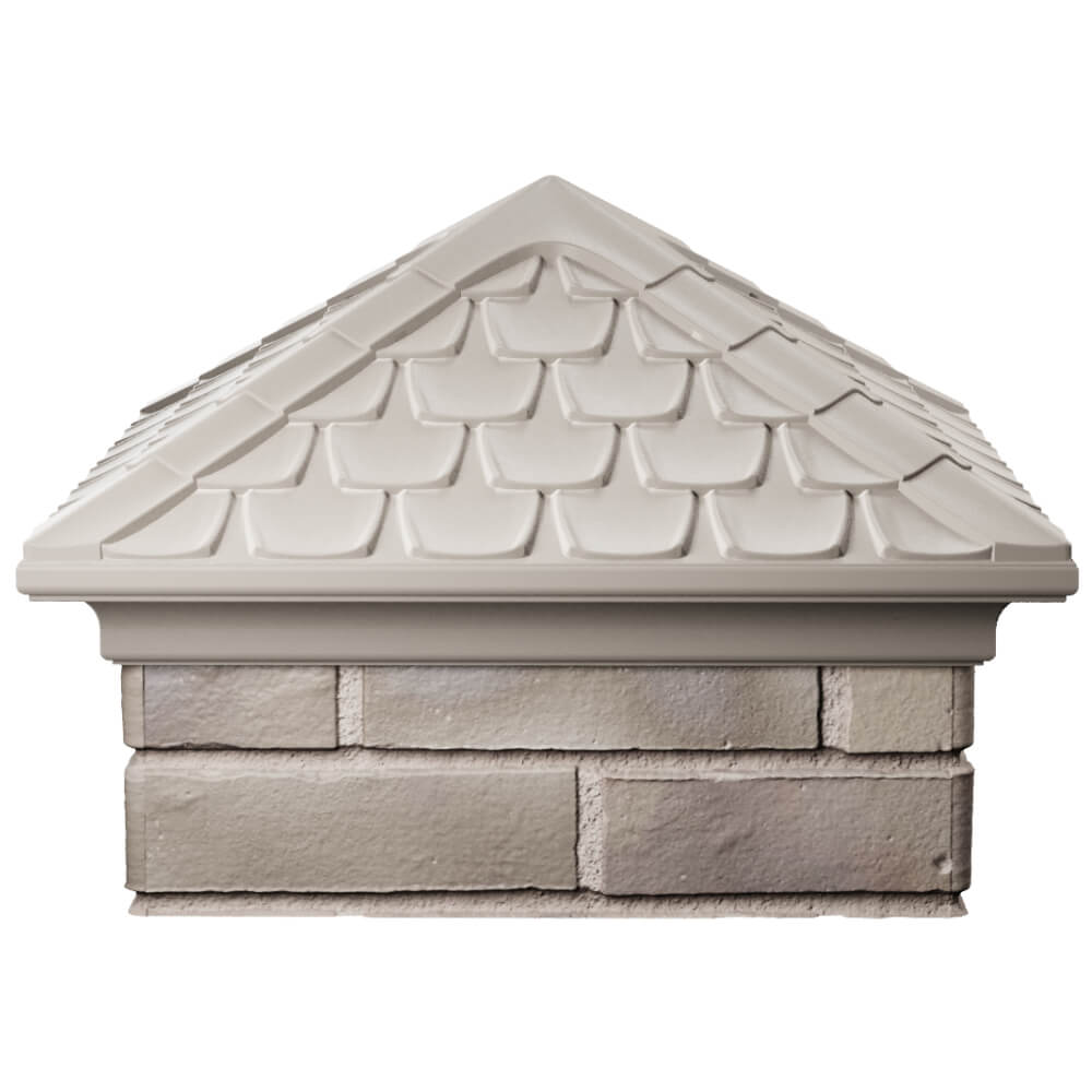 Колпак Zking Эльбрус Бежевый на столб 1.5х1.5 кирпича (385х385мм) Кириши фото