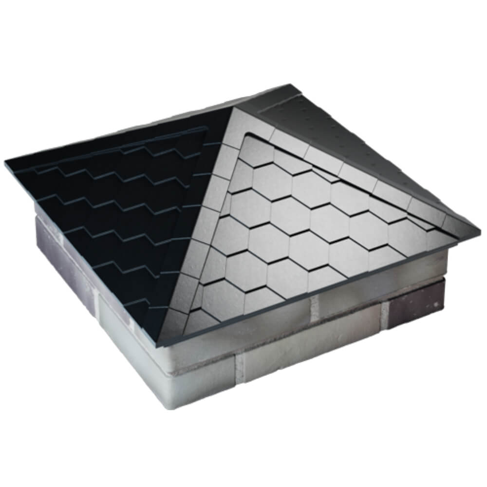 Колпак Zking Эверест Черный на столб 2х2 кирпича (535х535мм) Кириши фото