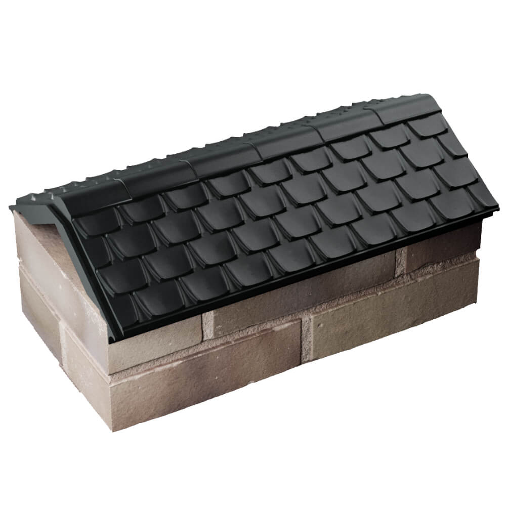 Парапет Zking Эльбрус Черный с посадкой на 1 кирпич (255мм) в Кириши фото