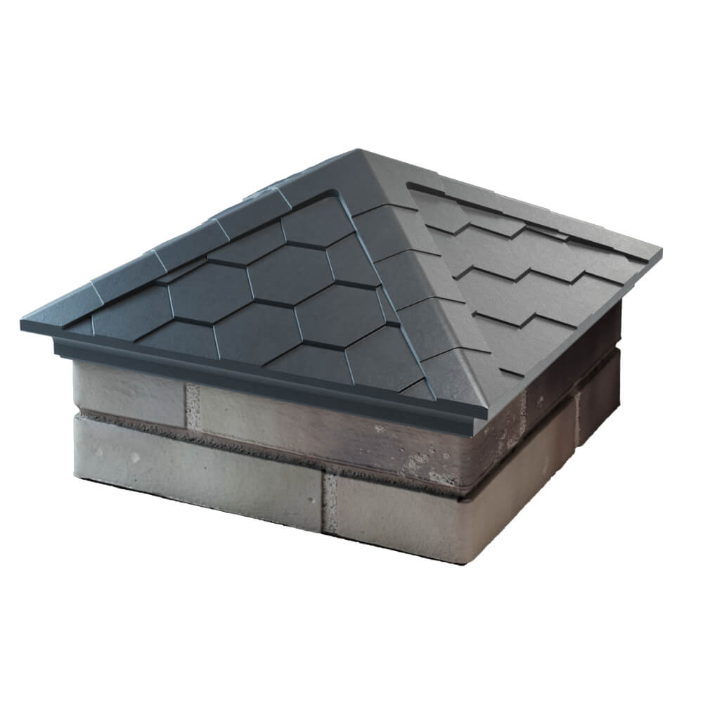 Колпак Zking Эверест Серый на столб 1.5х1.5 кирпича (390х390мм) в Кириши фото