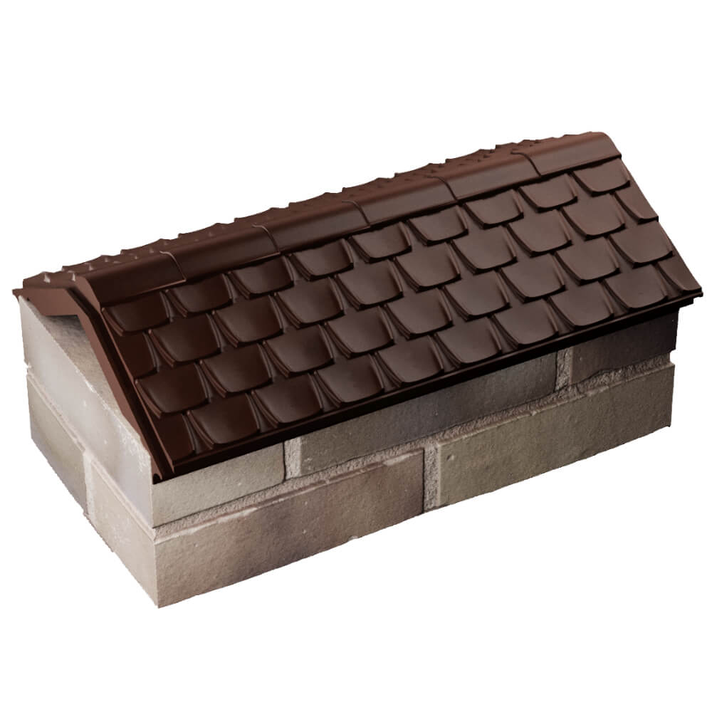 Парапет Zking Эльбрус Коричневый с посадкой на 1 кирпич (255мм) в Кириши фото