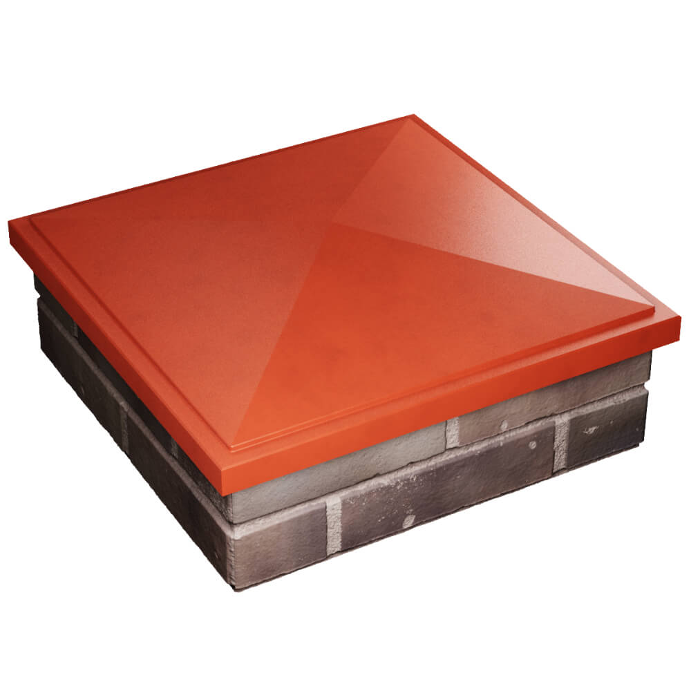 Колпак Zking БонаМоно Красный на столб 2х2 кирпича (515х515, 530х530мм) в Кириши фото